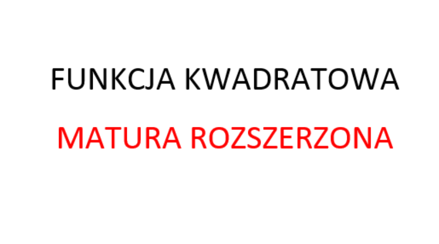 funkcja kwadratowa