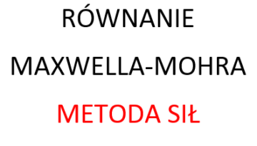 Równanie Maxwella-Mohra metoda sił