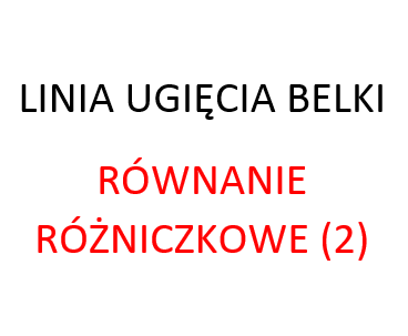 linia ugięcia belki równanie różniczkowe (2)