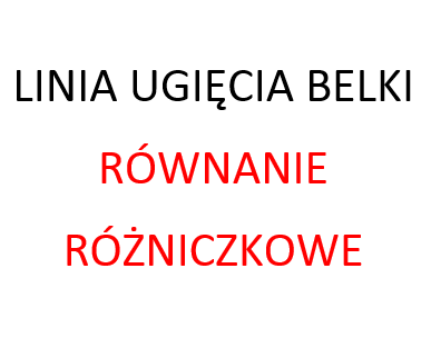 linia ugięcia belki równanie różniczkowe