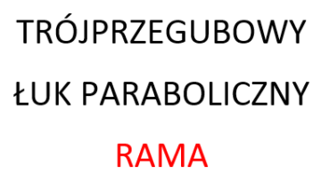 trójprzegubowy łuk paraboliczny rama