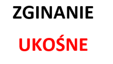 zginanie ukośne