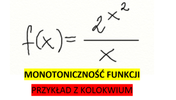 Monotoniczność funkcji
