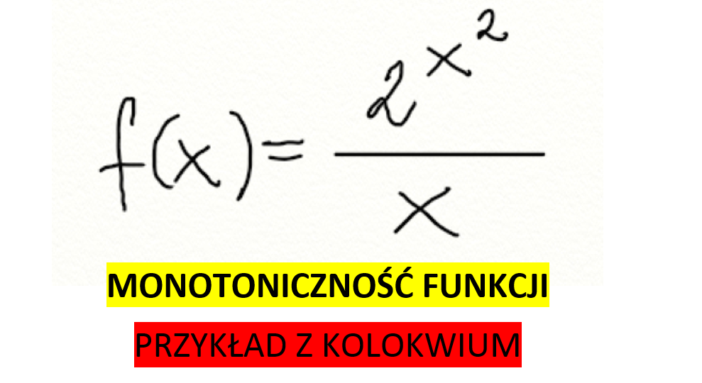 Monotoniczność funkcji